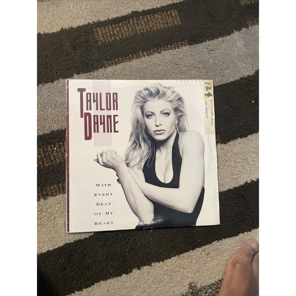 Taylor Dayne With Every Beat Of My Heart 12" Maxi Single Record Vinyl VG